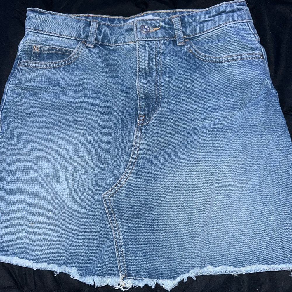 Zara Blue A-Line Mini Skirt Casual